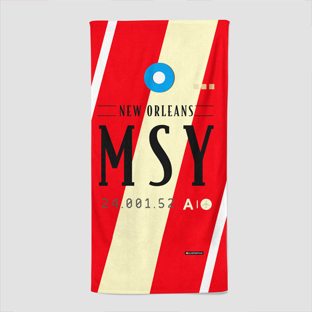 MSY - Beach Towel - Airportag