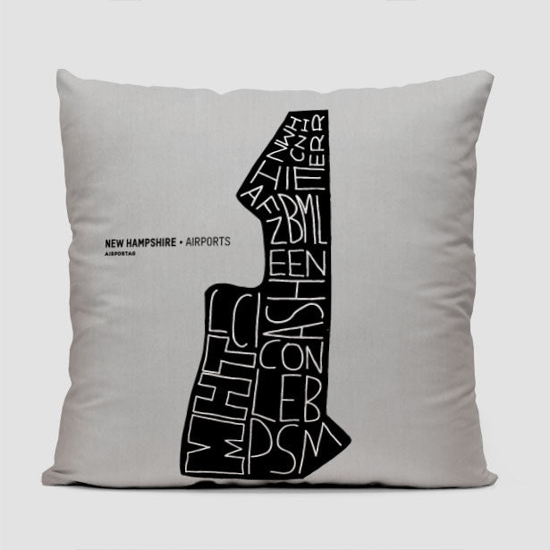 New Hampshire - Throw Pillow - Airportag