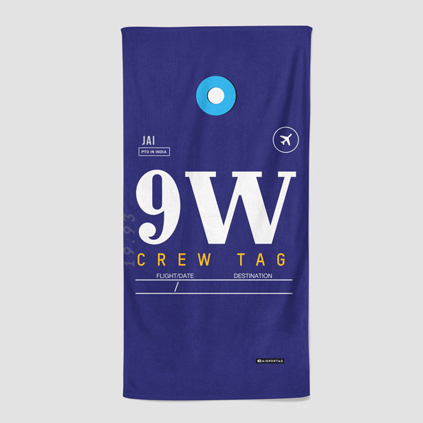 9W - Beach Towel - Airportag