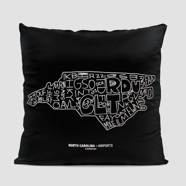 North Carolina - Throw Pillow - Airportag