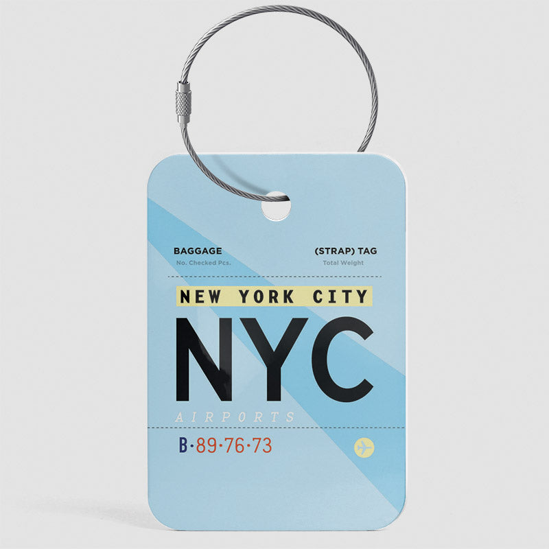 I Love NY Luggage Tag - White