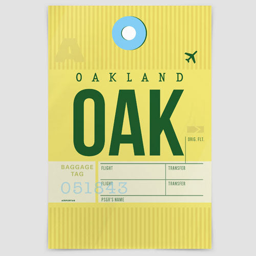 OAK - Poster - Airportag