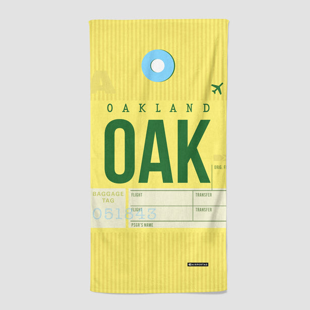 OAK - Beach Towel - Airportag