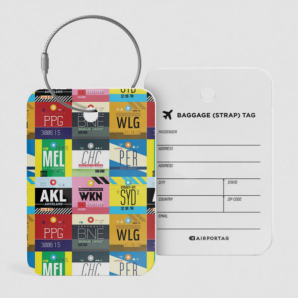 Luggage Tag Oceania Airports baggage tag