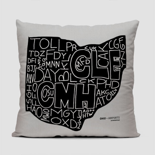 Ohio - Throw Pillow - Airportag