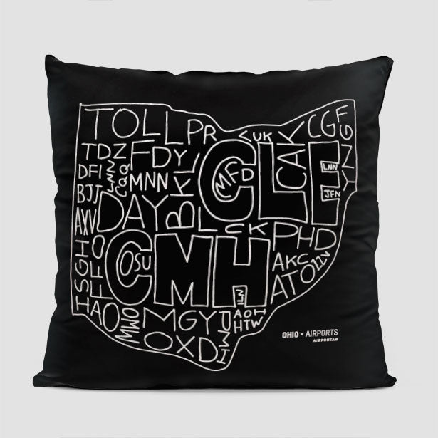 Ohio - Throw Pillow - Airportag
