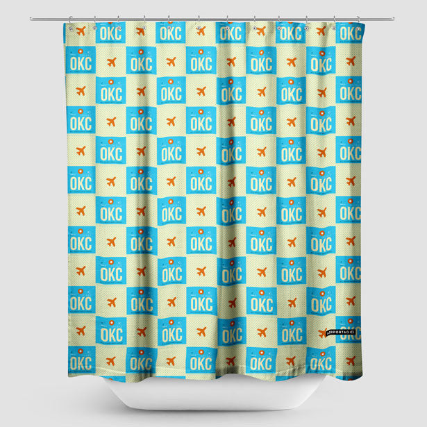 OKC - Shower Curtain - Airportag