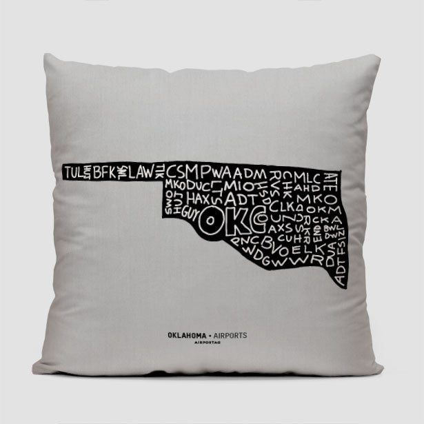 Oklahoma - Throw Pillow - Airportag