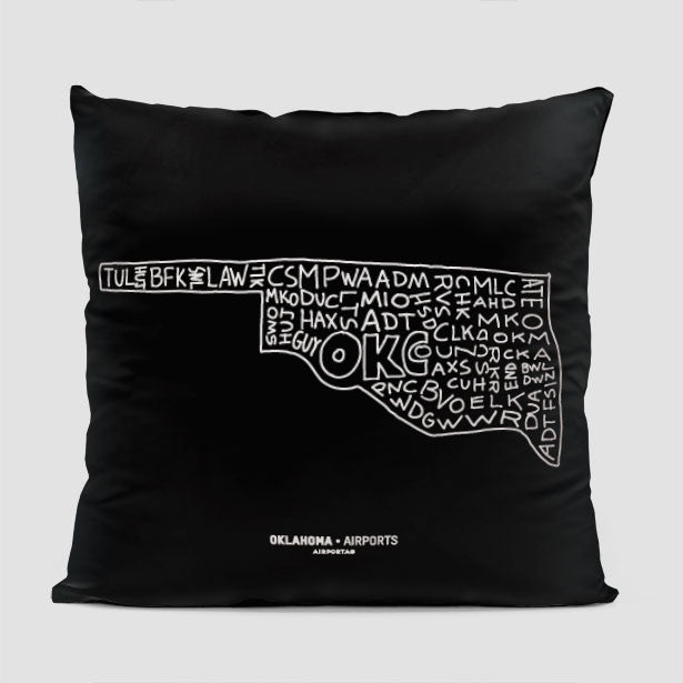 Oklahoma - Throw Pillow - Airportag