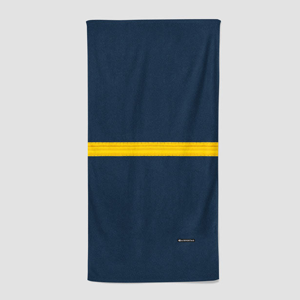 Pilot Stripes Gold - Beach Towel - Airportag