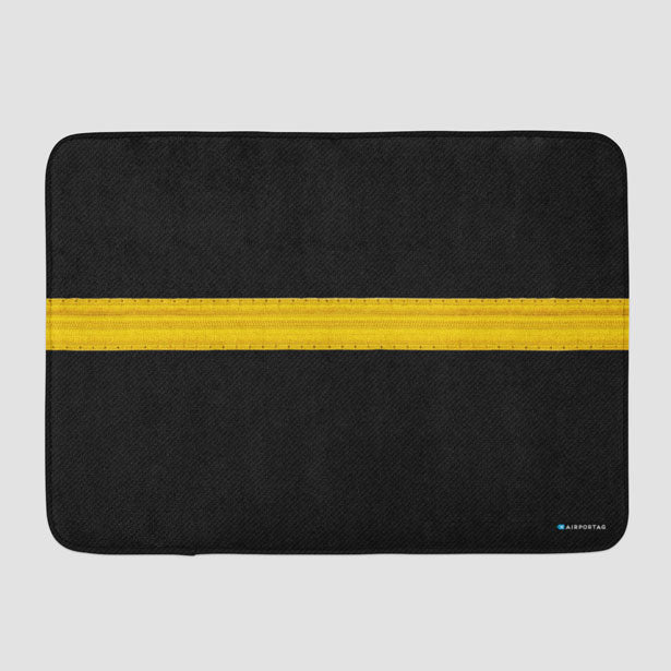 Black Pilot Stripes - Bath Mat - Airportag