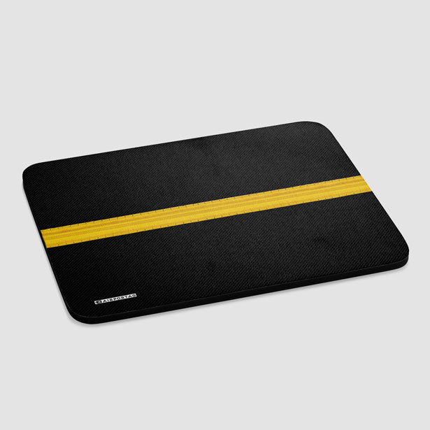 Black Pilot Stripes - Mousepad - Airportag