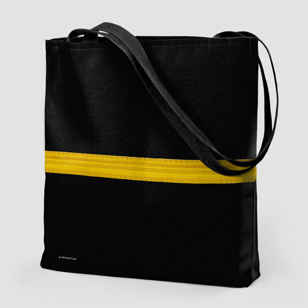 Black Pilot Stripes - Tote Bag - Airportag