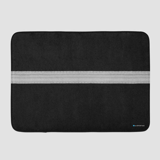 Black Pilot Stripes - Bath Mat - Airportag