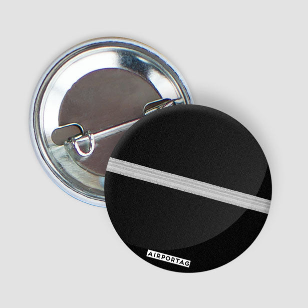 Black Pilot Stripes - Button - Airportag
