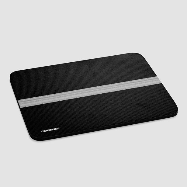 Black Pilot Stripes - Mousepad - Airportag