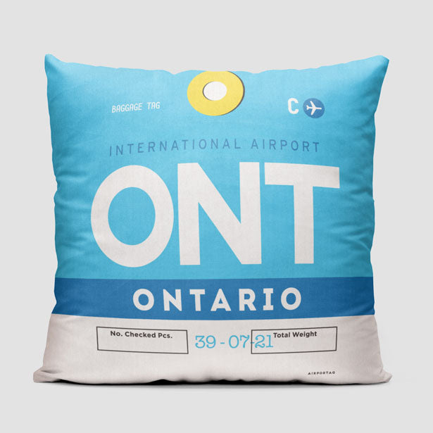 ONT - Throw Pillow - Airportag