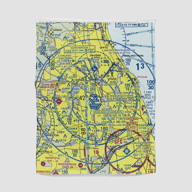 ORD Sectional - Blanket - Airportag