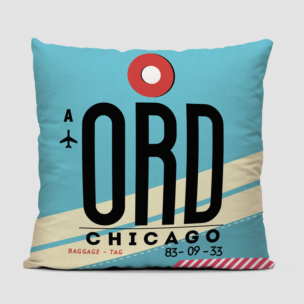 ORD - Throw Pillow - Airportag