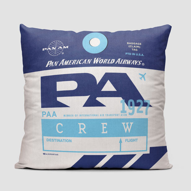 PA - Pan Am - Throw Pillow - Airportag