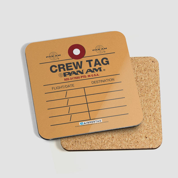 Pan Am - Crew Tag - Coaster - Airportag