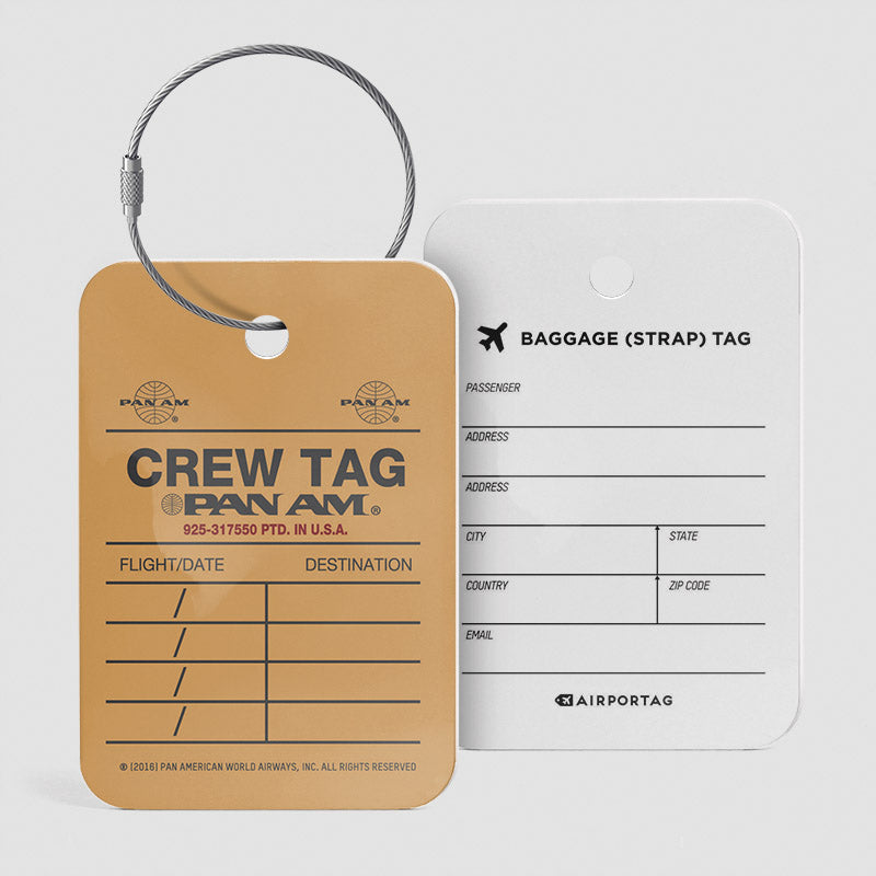 Pan Am - Crew Tag - Luggage Tag