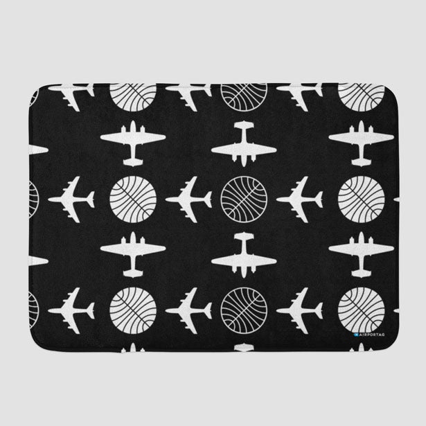 Pan Am Plane Pattern - Bath Mat - Airportag