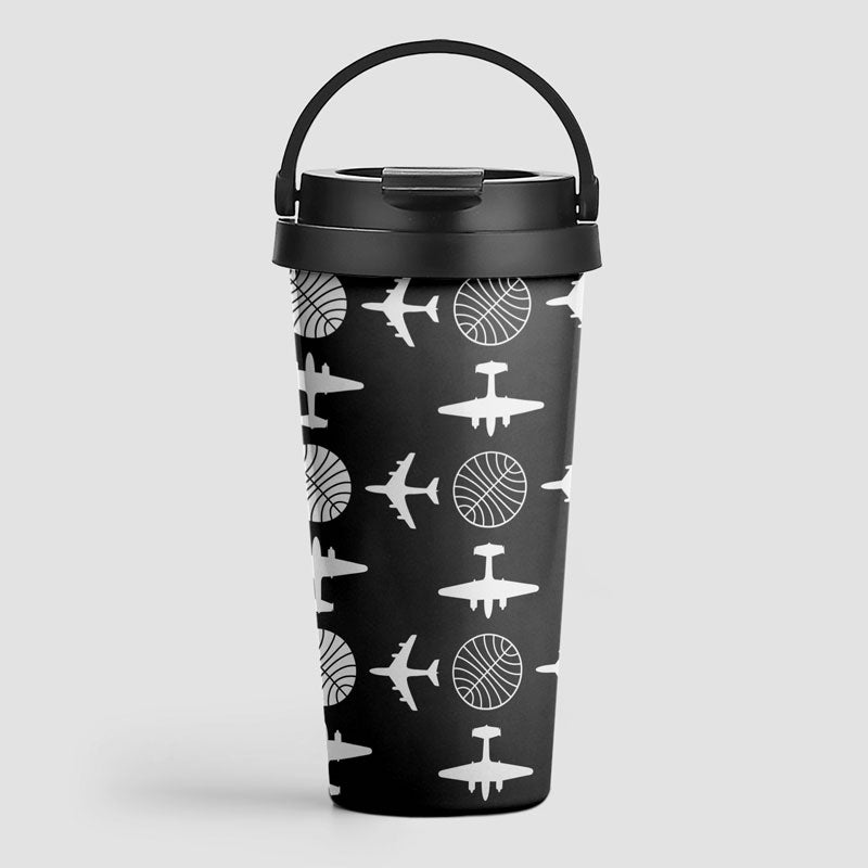 Pan Am Plane Pattern - トラベルマグ