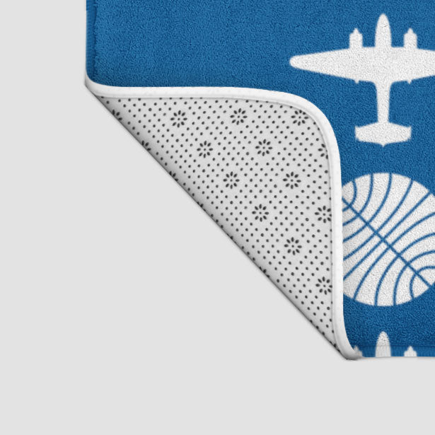 Pan Am Plane Pattern - Bath Mat - Airportag