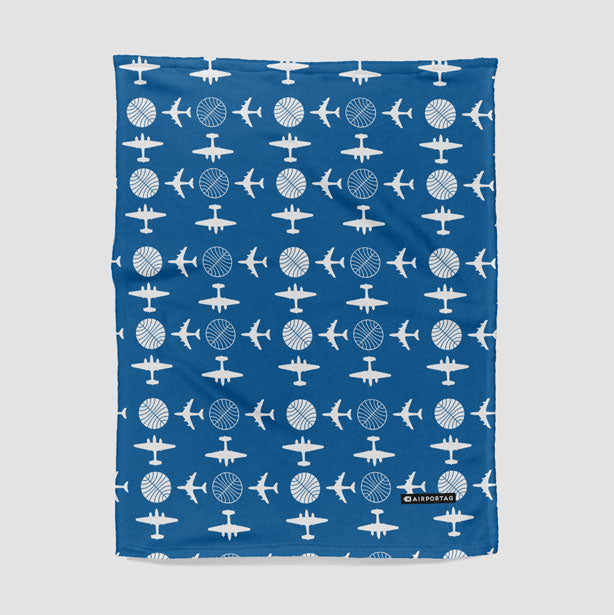 Pan Am Plane Pattern - Blanket - Airportag