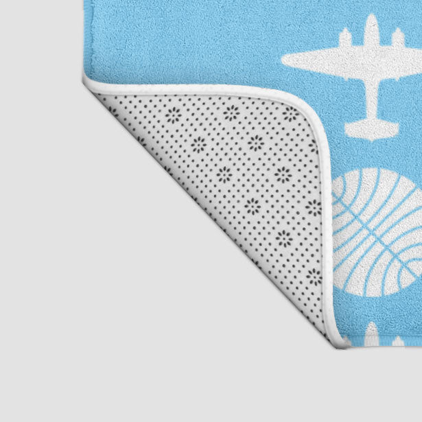 Pan Am Plane Pattern - Bath Mat - Airportag