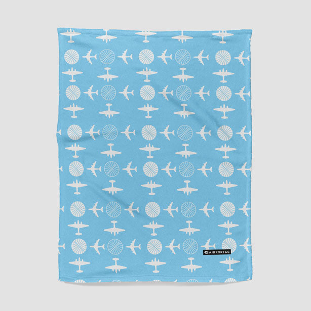 Pan Am Plane Pattern - Blanket - Airportag
