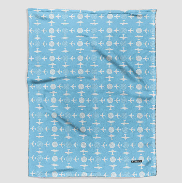 Pan Am Plane Pattern - Blanket - Airportag