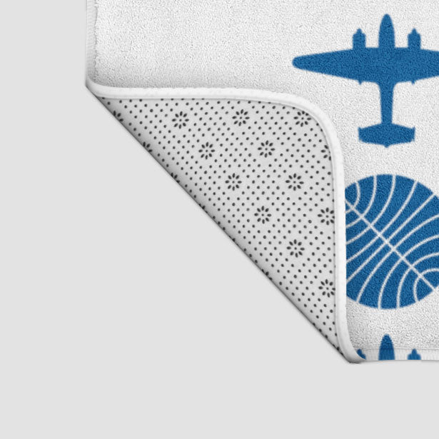 Pan Am Plane Pattern - Bath Mat - Airportag