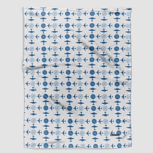 Pan Am Plane Pattern - Blanket - Airportag