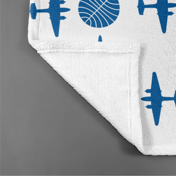 Pan Am Plane Pattern - Blanket - Airportag