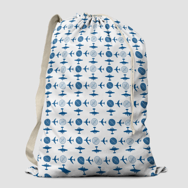 Pan Am Plane Pattern - Laundry Bag - Airportag