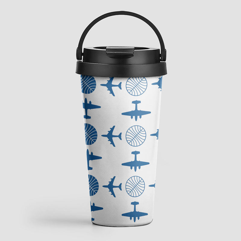 Pan Am Plane Pattern - トラベルマグ