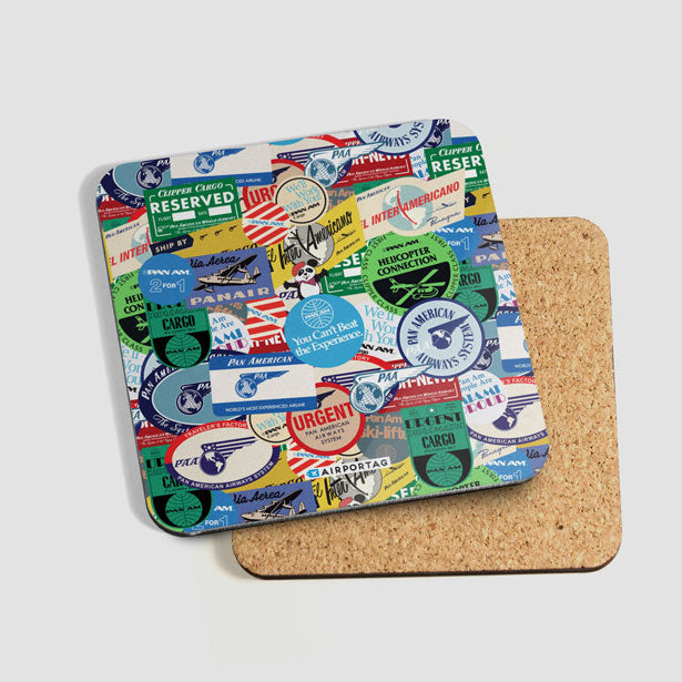 Pan Am Stickers - Coaster - Airportag