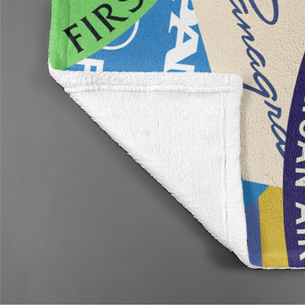 Pan Am Stickers - Blanket - Airportag