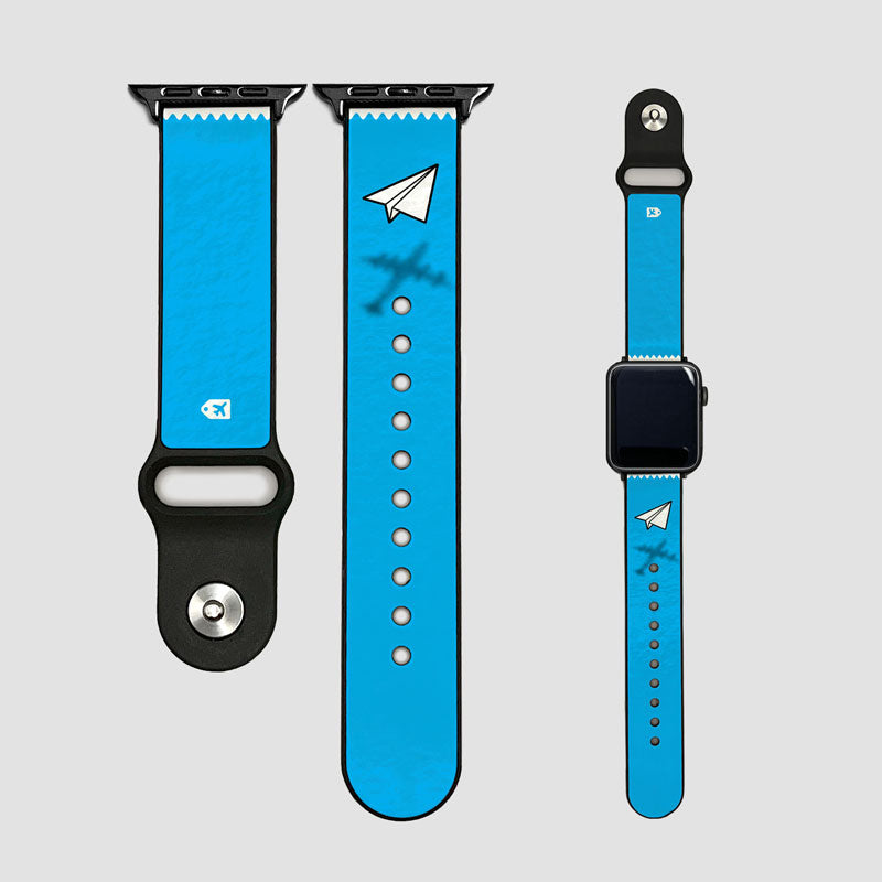 紙飛行機の影 - Apple Watch バンド