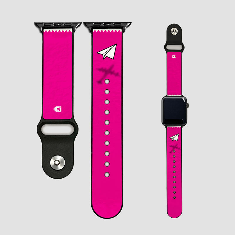 紙飛行機の影 - Apple Watch バンド