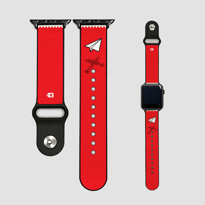 紙飛行機の影 - Apple Watch バンド