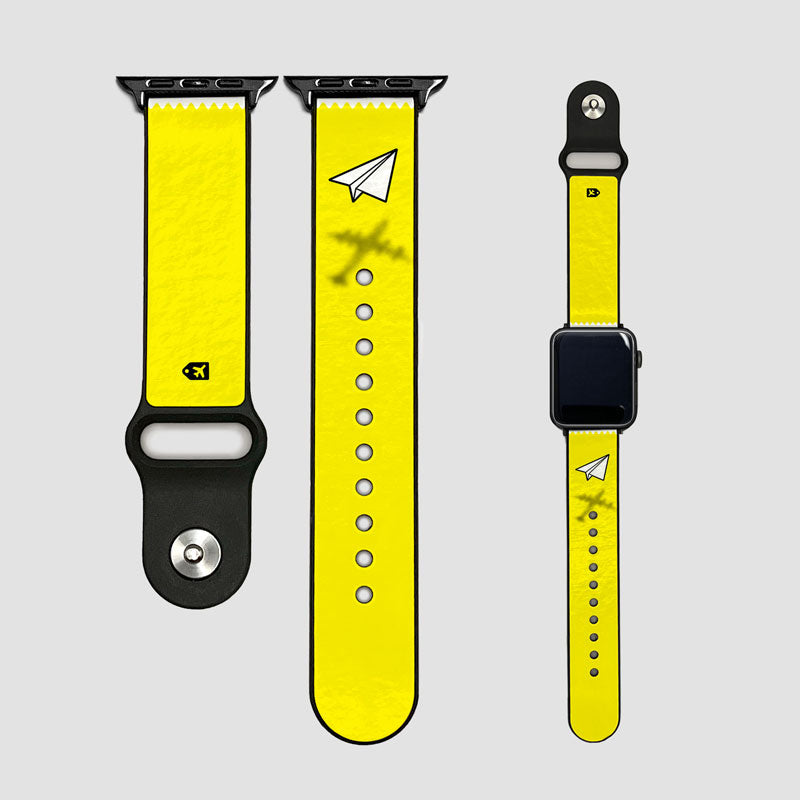 紙飛行機の影 - Apple Watch バンド
