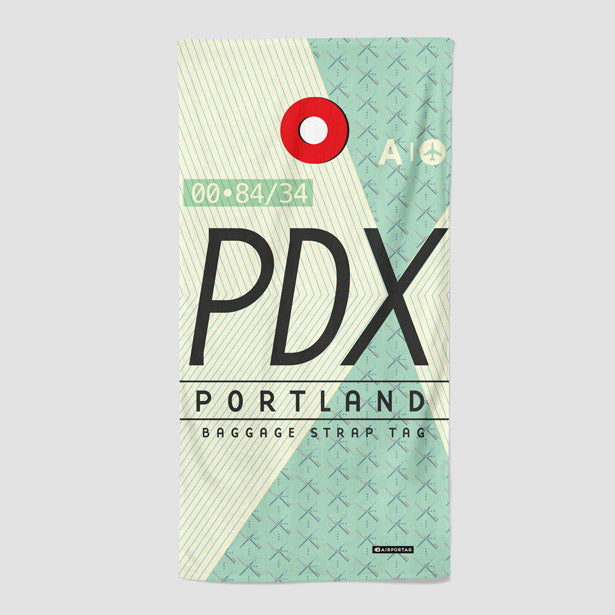 PDX - Beach Towel - Airportag