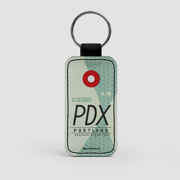 PDX - Leather Keychain - Airportag