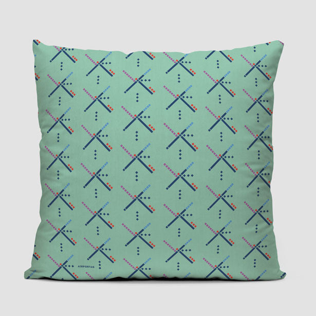 PDX Carpet - Throw Pillow - Airportag