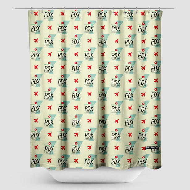 PDX - Shower Curtain - Airportag