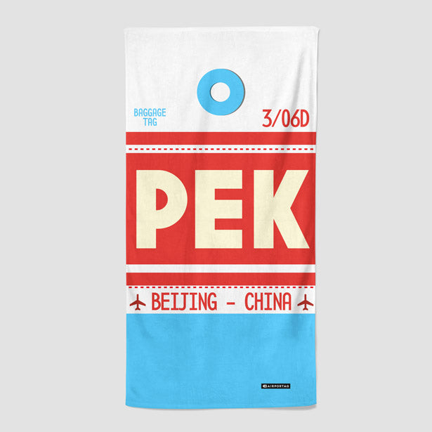 PEK - Beach Towel - Airportag