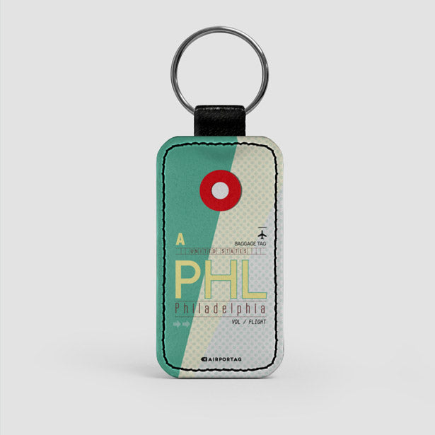PHL - Leather Keychain - Airportag